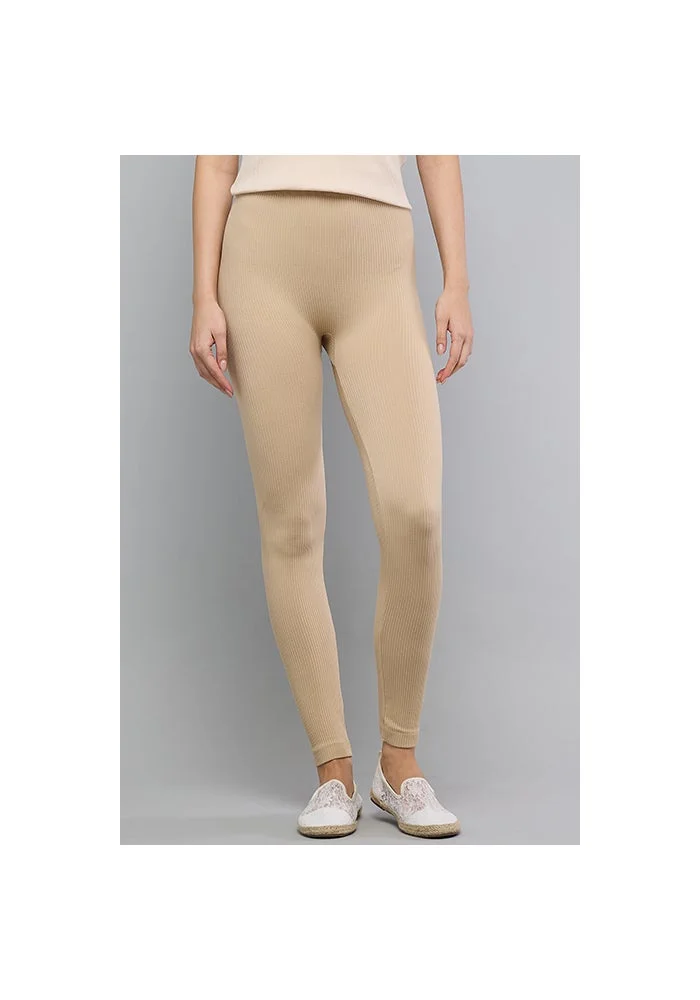 Solid Leggings with Elastic Waist