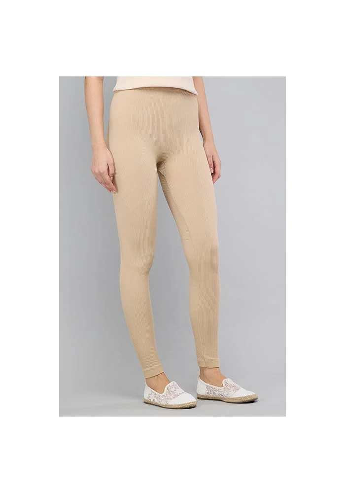 R&b  Solid Leggings with Elastic Waist for Women | Best Price UAE