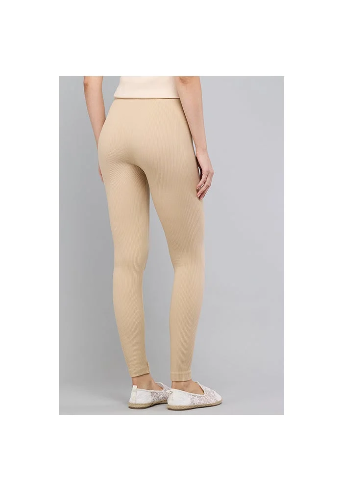 R&b  Solid Leggings with Elastic Waist for Women | Best Price UAE