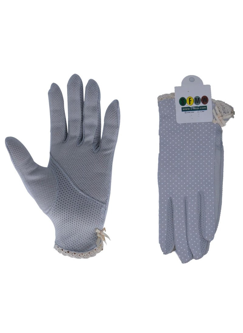 SFMW Pair Women Sun Protective UV Protection Summer Sunblock Touchscreen Gloves for Driving Riding 