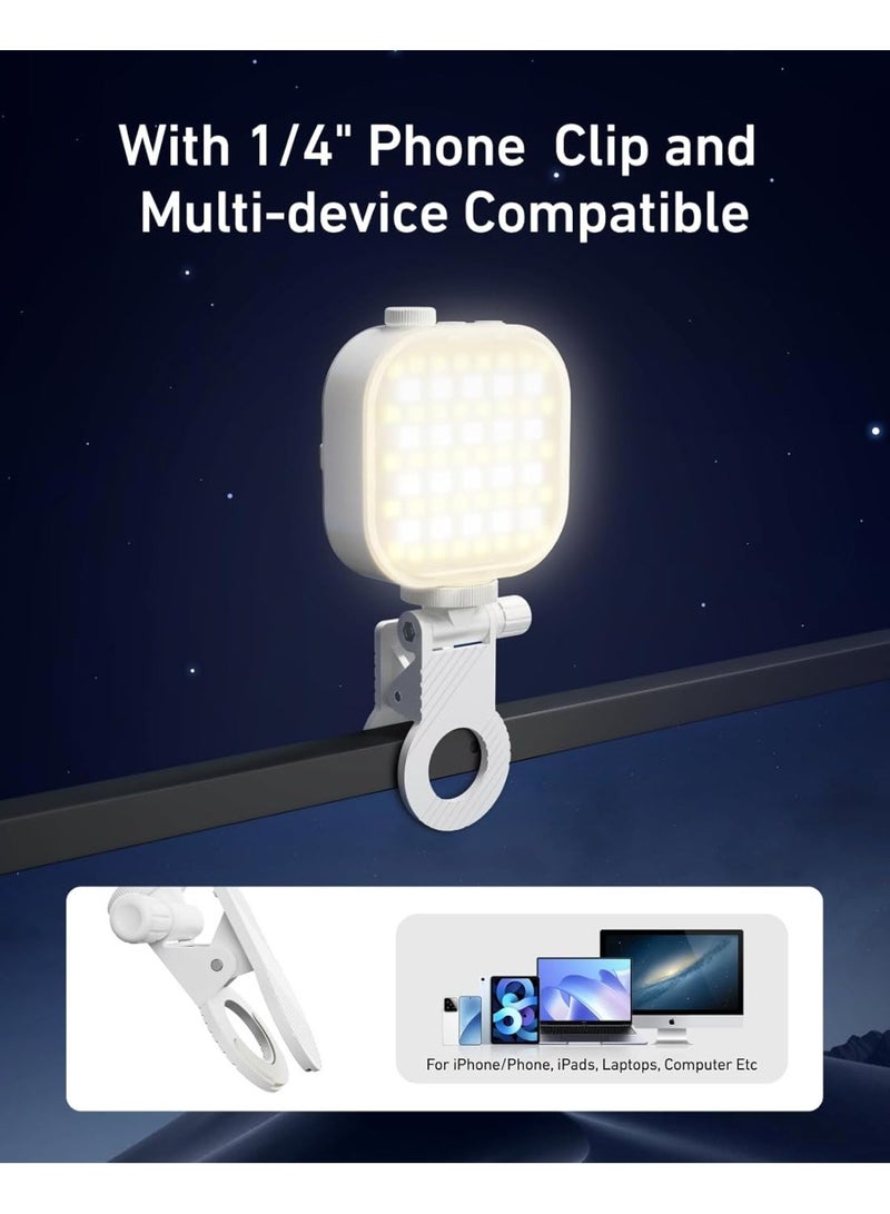 TELESIN Magnetic RGB Video Light for iPhone & Camera | 60 LED 6W Selfie Ring Light with 2500K-9000K CCT & Full RGB Colors | Strong Magsafe & 1/4" Mount | 2000mAh Rechargeable Makeup Light for Content Creation, YouTube, Vlogging, Photography - Image 5