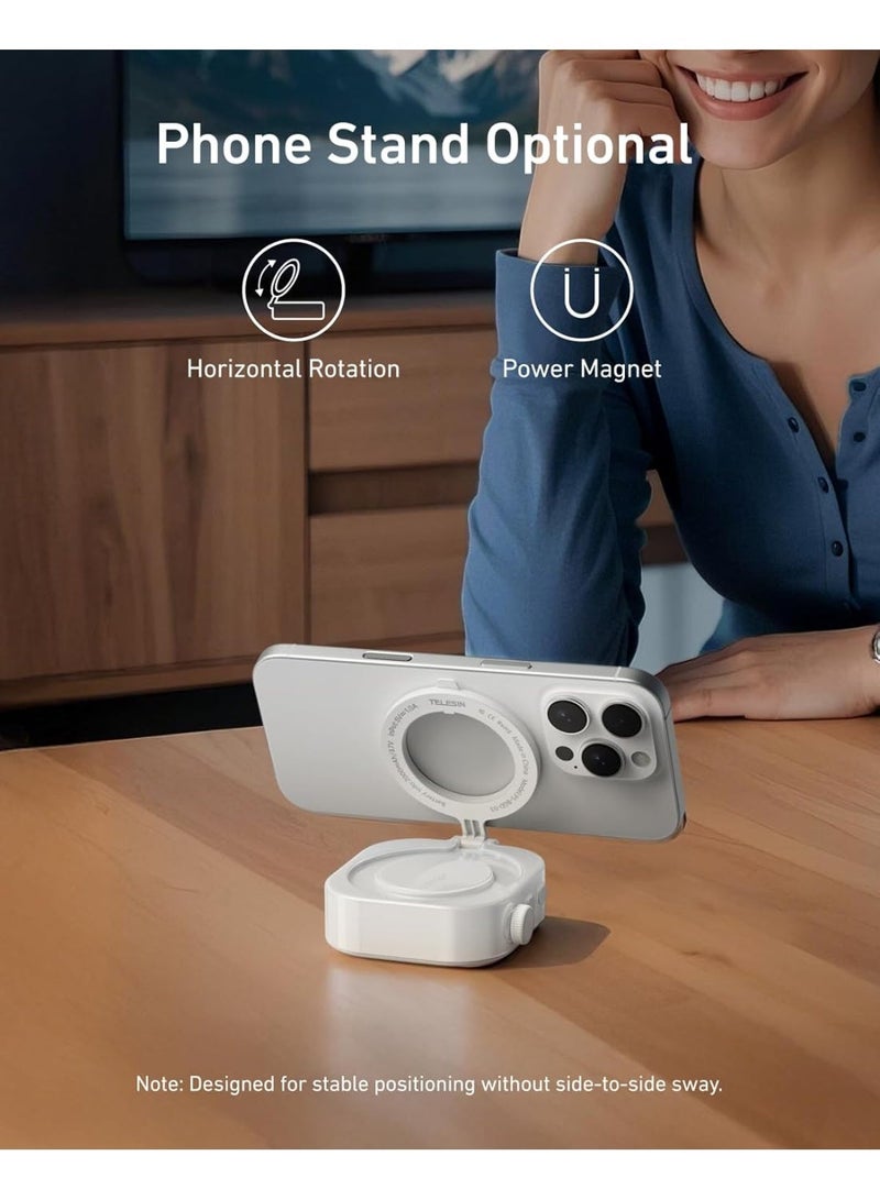 TELESIN Magnetic RGB Video Light for iPhone & Camera | 60 LED 6W Selfie Ring Light with 2500K-9000K CCT & Full RGB Colors | Strong Magsafe & 1/4" Mount | 2000mAh Rechargeable Makeup Light for Content Creation, YouTube, Vlogging, Photography - Image 4