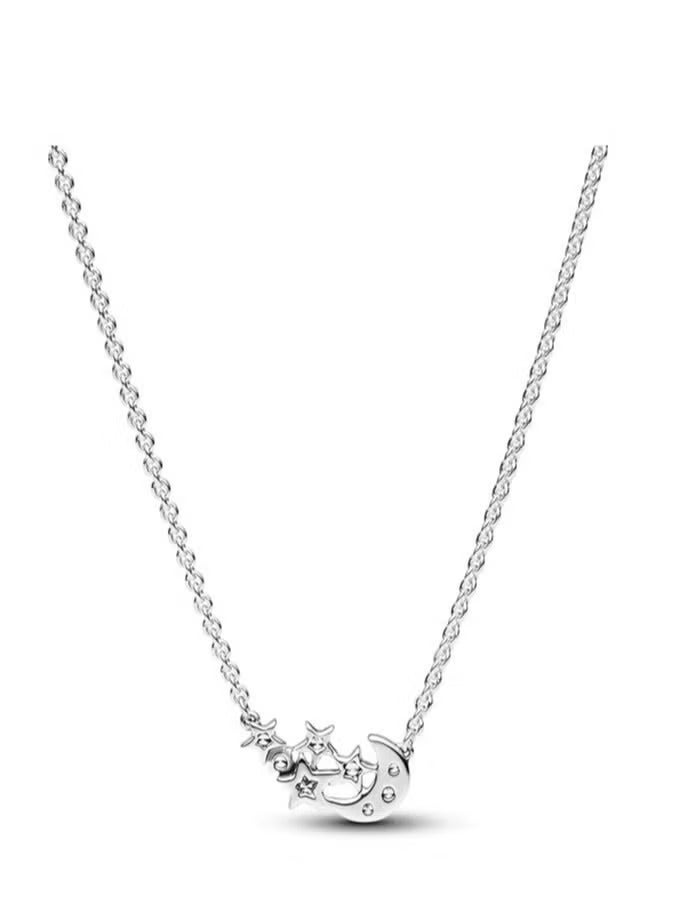 Chomel Silver Crescent Moon Classic Necklace for Women - Image 1