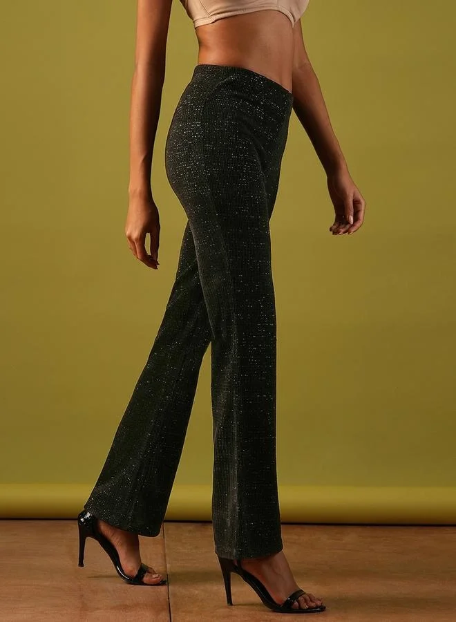 globus Globus Textured High Rise Flared Treggings