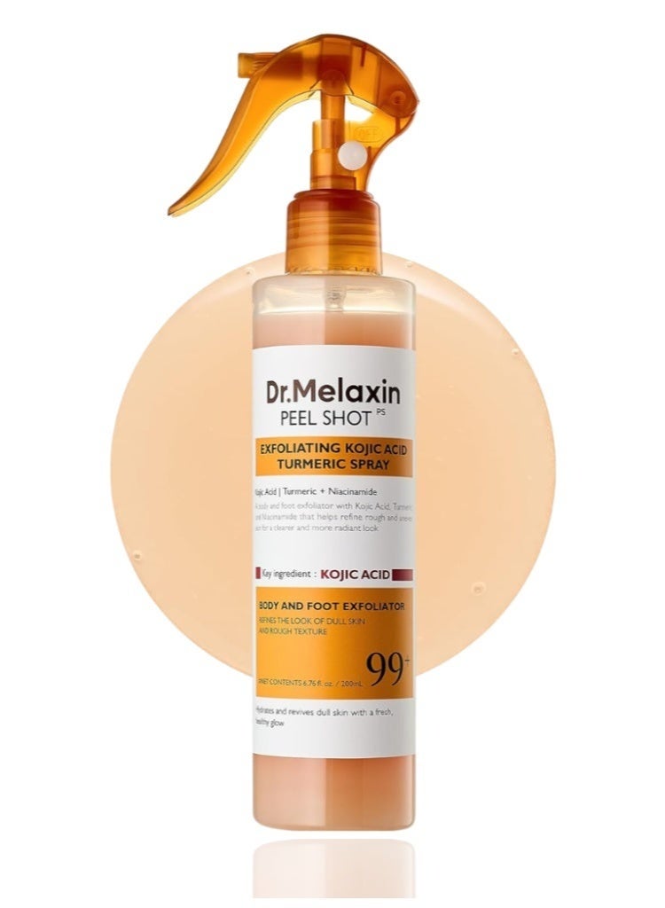 Dr. Melaxin د. ميلكسين - رذاذ تقشير كوجيك أسيد والكركم 200 مل - Image 1