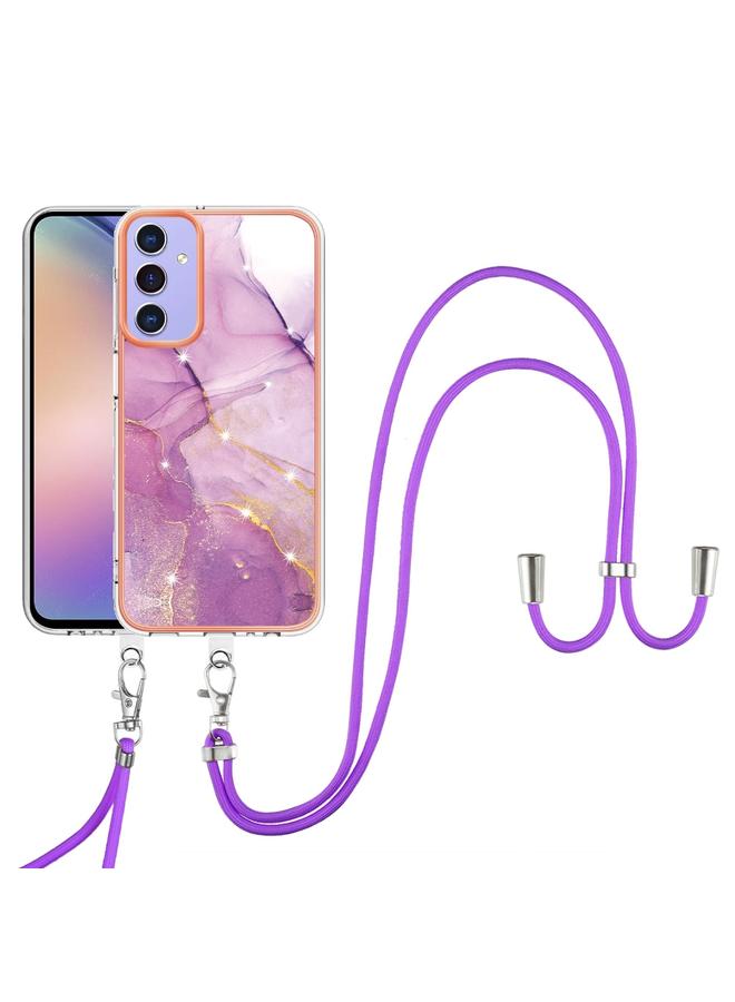 إيروريكس جراب لهاتف Samsung Galaxy A15 5G، جراب هاتف IMD مزدوج الجوانب مطلي بالرخام الكهربائي مع حبل تعليق - Image 2