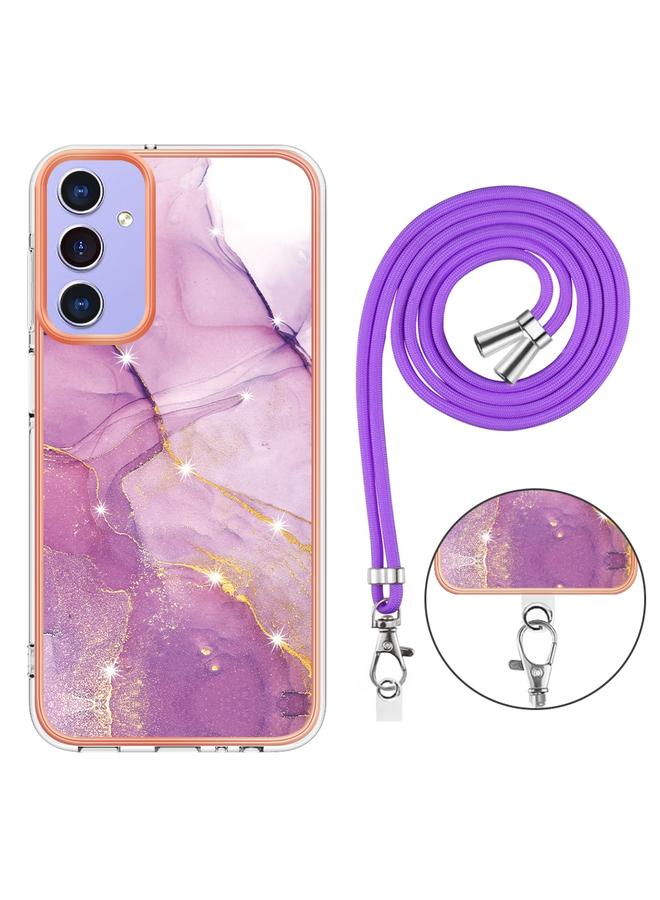 إيروريكس جراب لهاتف Samsung Galaxy A15 5G، جراب هاتف IMD مزدوج الجوانب مطلي بالرخام الكهربائي مع حبل تعليق - Image 4