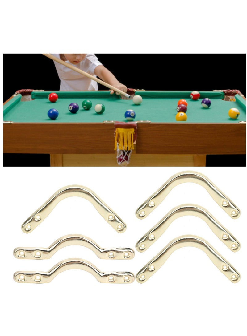 Zikra Billiard Pocket Bracket, 6Pcs 4in Pool Table Corner Pocket Brackets Accessories For Billiards Web Net Bags - Image 3