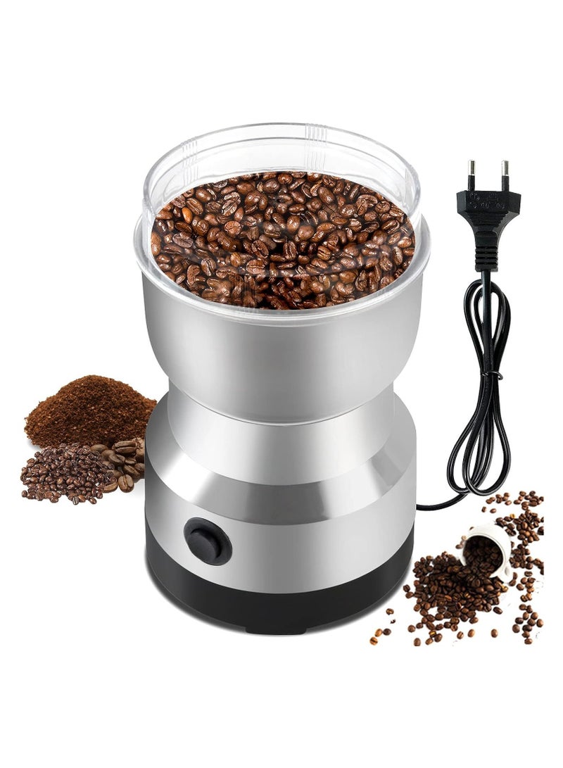 مطحنة قهوة كهربائية 300 مل بقوه 500 وات متعددة الوظائف، أربع شفرات من الستانلس ستيل لطحن دقيق وفعال، لطحن حبوب القهوة والتوابل وبذور الكتان وغيره - Image 1