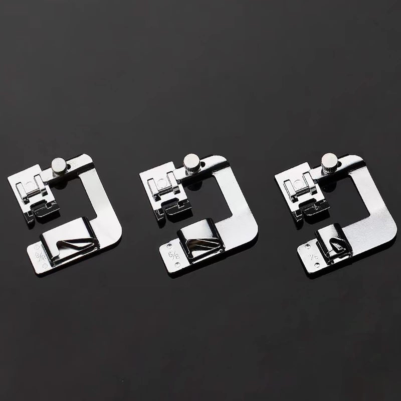 TISEKER 3 Sizes Wide Rolled Hem Pressure Foot Sewing Machine Presser Foot Hemmer Foot Set 1/2 Inch, 3/4 Inch, 1 Inch for Brother Singer and Other Low Shank Sewing Machine - Image 2