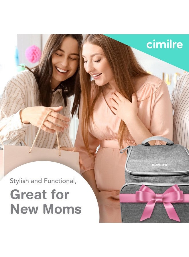 Cimilre حقيبة ظهر مضخة الثدي من سيميلر جيرني، حقيبة مضخة ثدي أنيقة وعملية مع العديد من الجيوب والأقسام القابلة للطي، تناسب بسهولة حليب الثدي، المضخة، الملحقات والمزيد، 13 بوصة ارتفاع × 12 بوصة عرض - Image 5