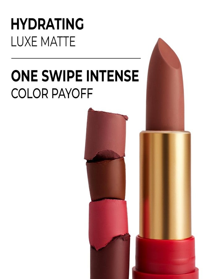LoveChild Masaba 90s Drip Barfee (Chocolate Brown) Luxe-Matte Lipstick with Intense One-Swipe Color Payoff in High-Pigment HD Crème Matte Formula, 4gm - Image 4