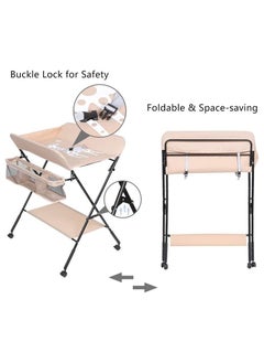 Foldable Baby Changing Table with Wheels and Storage Bag Nursery Organizer for Newborn Essentials - pzsku/Z7AD58E3F01E9CAF02355Z/45/_/1666008028/53f2fb80-5681-4779-b7c8-d9b542403941