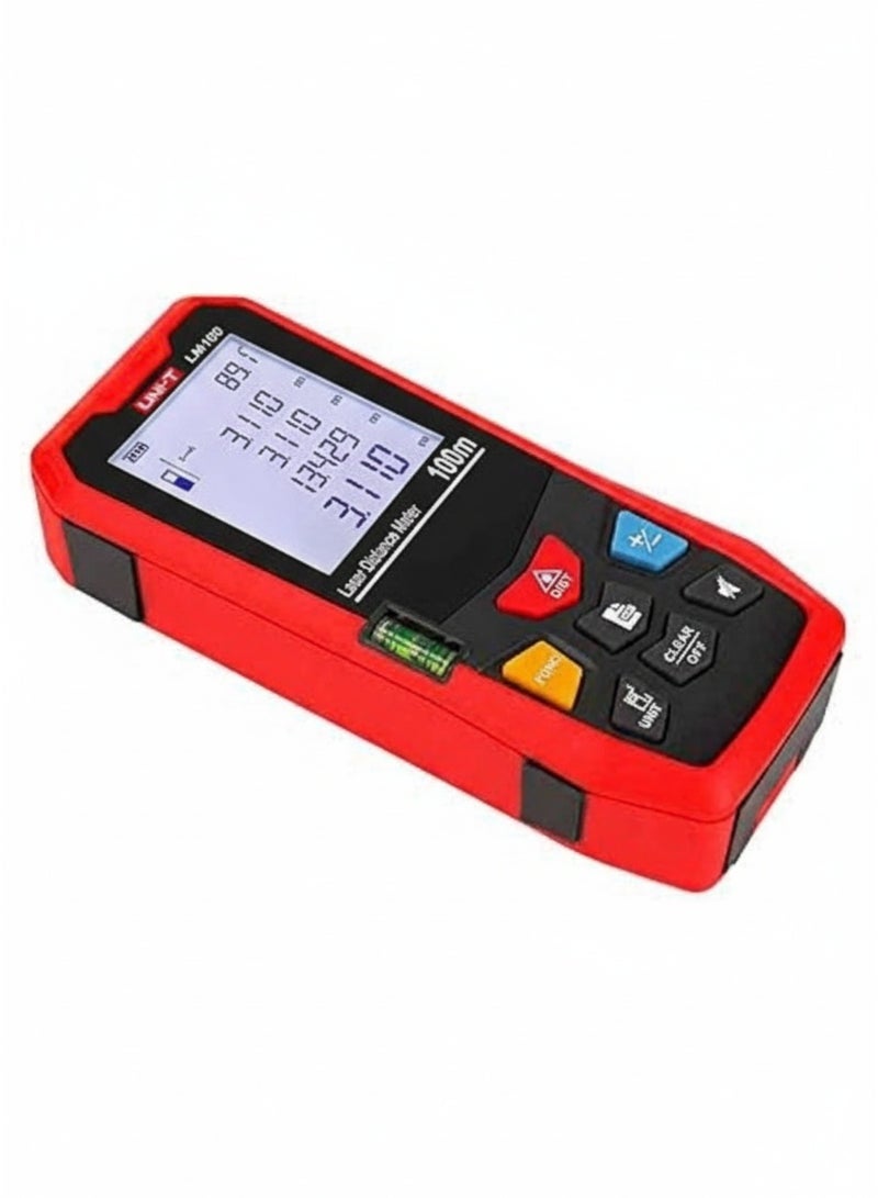 UNI-T LM100A Laser Distance Meter 100 m | Digital Laser Measurer, ±2 mm Accuracy, Area / Volume / Pythagoras & 99-Group Memory - Image 2
