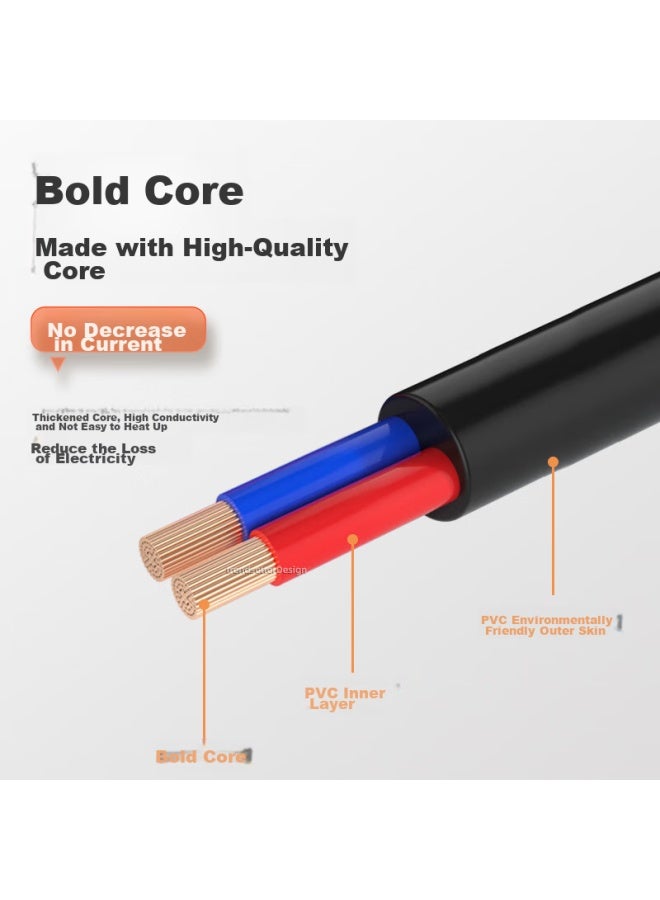 trendsetter كابل تمديد طاقة لكاميرات هيكفيجن، داهوا، تي بي-لينك، وشاومي، 10 متر، 12 فولت، مراقبة خارجية، كابل طاقة ذكر إلى أنثى 5521 - Image 5