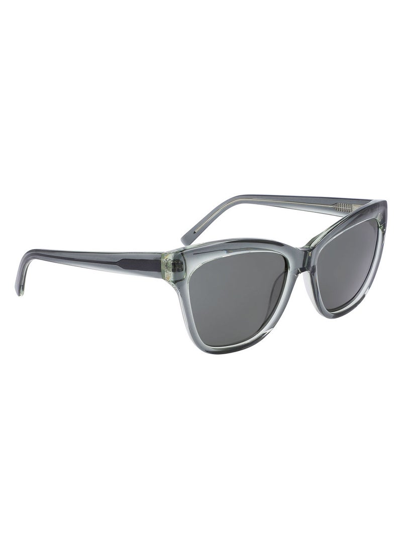 DKNY Full Rim Acetate Cat Eye Sunglasses Dk543S 5516 (310) Sage Laminate - Image 2