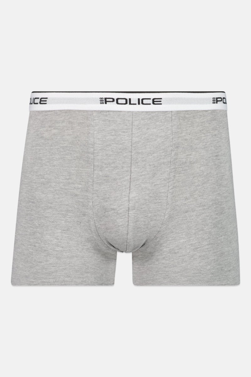 833 POLICE Men 3 Pack Brand Logo Boxers, Multicolor - Image 5
