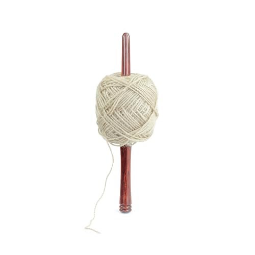 Nagina International Nostepinne Center Pull Ball Yarn Winder | Knitting Crochet Accessories | Yarn Storage | Nagina International (Rosewood) - Image 3
