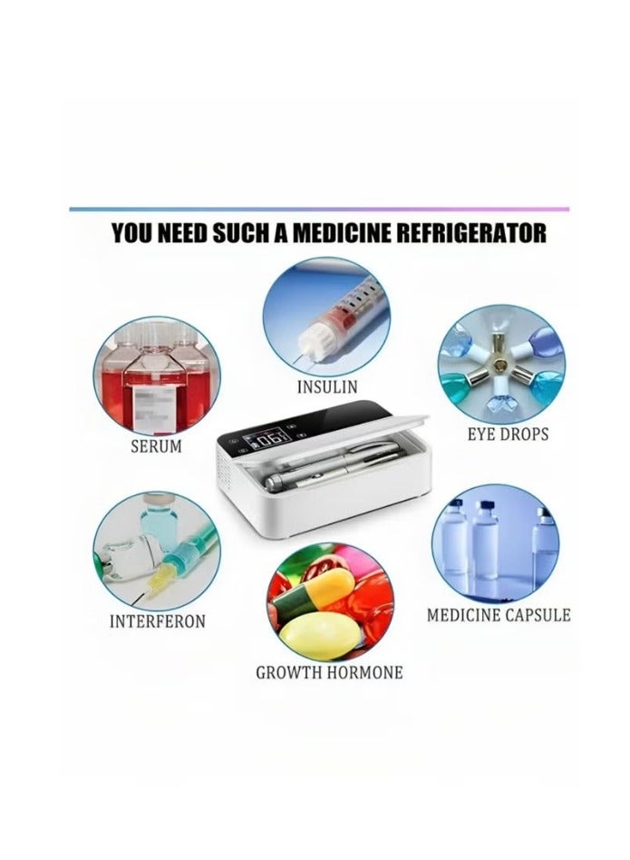 Small refrigerator cooler, insulin cooler portable insulin bag travel keep 2-8 degrees cold, medical insulin travel box for car, travel, home - Image 2