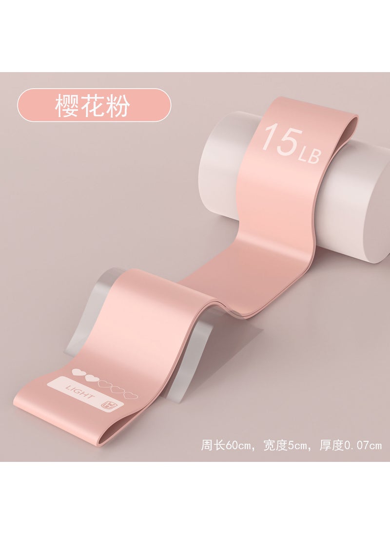 Generic Yoga Resistance Bands for Home Fitness and Stretching [15 pounds] [Sakura powder] recommend leg rehabilitation training 