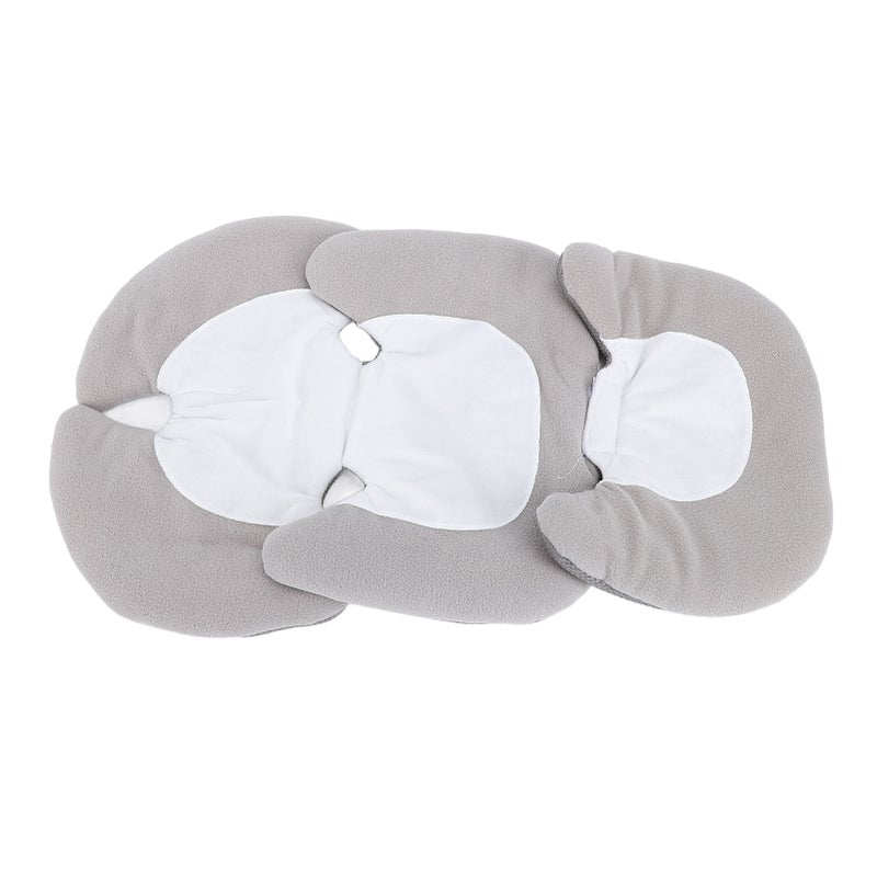 Baby Carseat Insert Machine Washable 3D Hollow Universal Infant Baby Swing Insert Cushion for Four Seasons Grey White - Image 4
