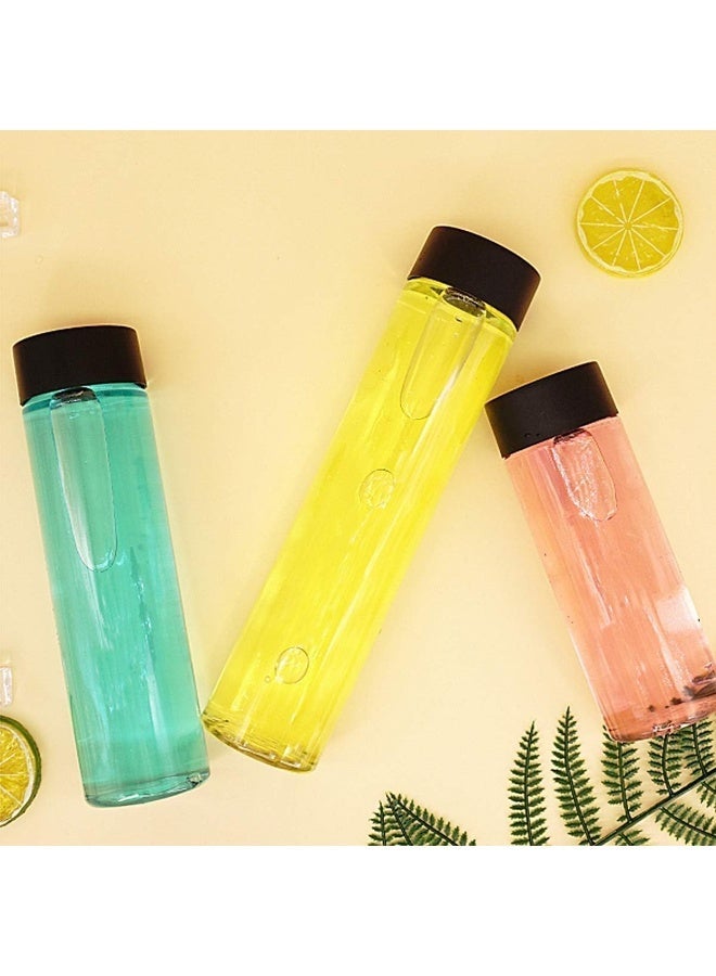 Luxoraq 6 Pcs 350ml PREMIUM CLEAR Plastic Juice Bottles with Black Caps – ULTRA DURABLE BPA FREE BOTTLES, Reusable LEAK PROOF Drink Containers for Fresh Juice Milk, Smoothie Protein Shake Bottle, Detox Water Zamzam Storage Bottles, USE for Travel Gym Kids Home & Kitchen - Image 5