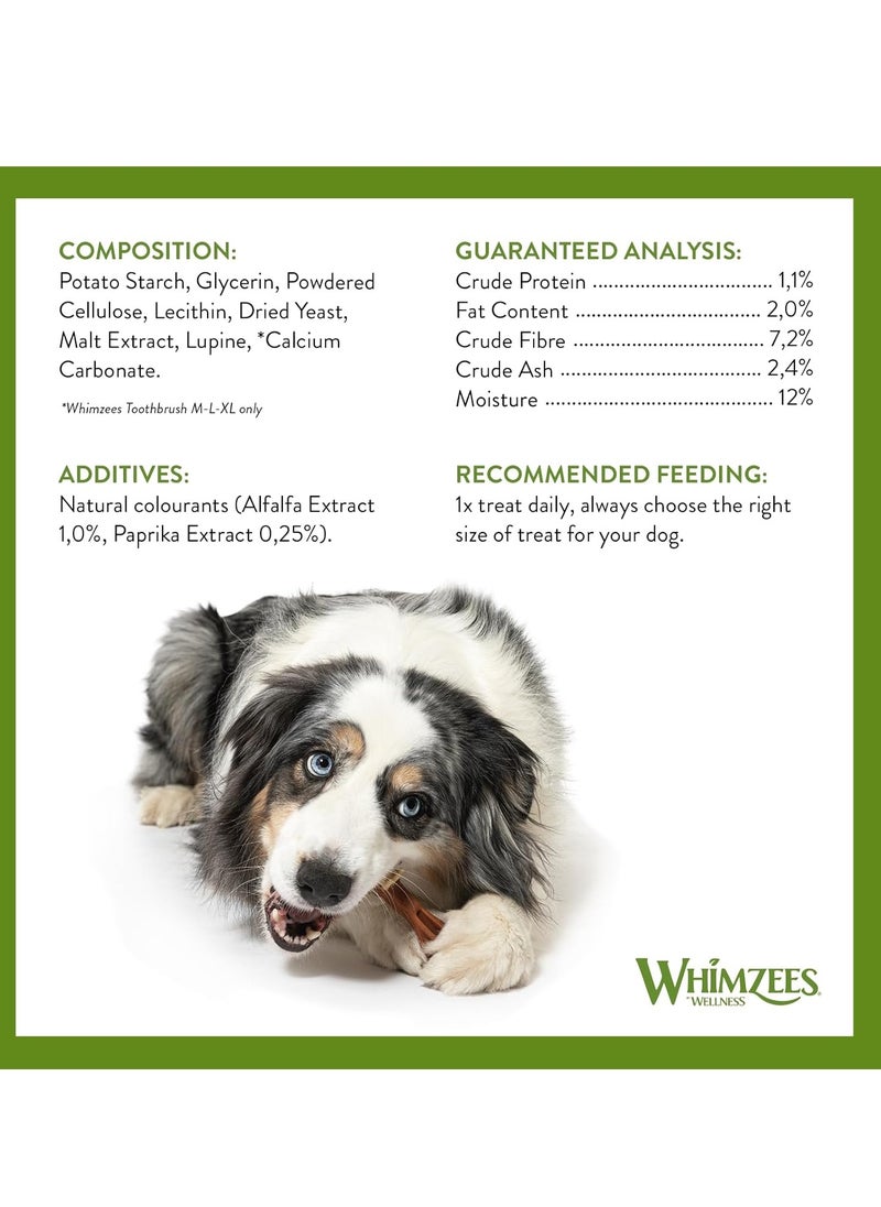 WHIMZEES By Wellness Toothbrush Natural and Grain Free Dog Chews Dog Dental Sticks for Large Breeds 6 Pieces Size L  - Image 4