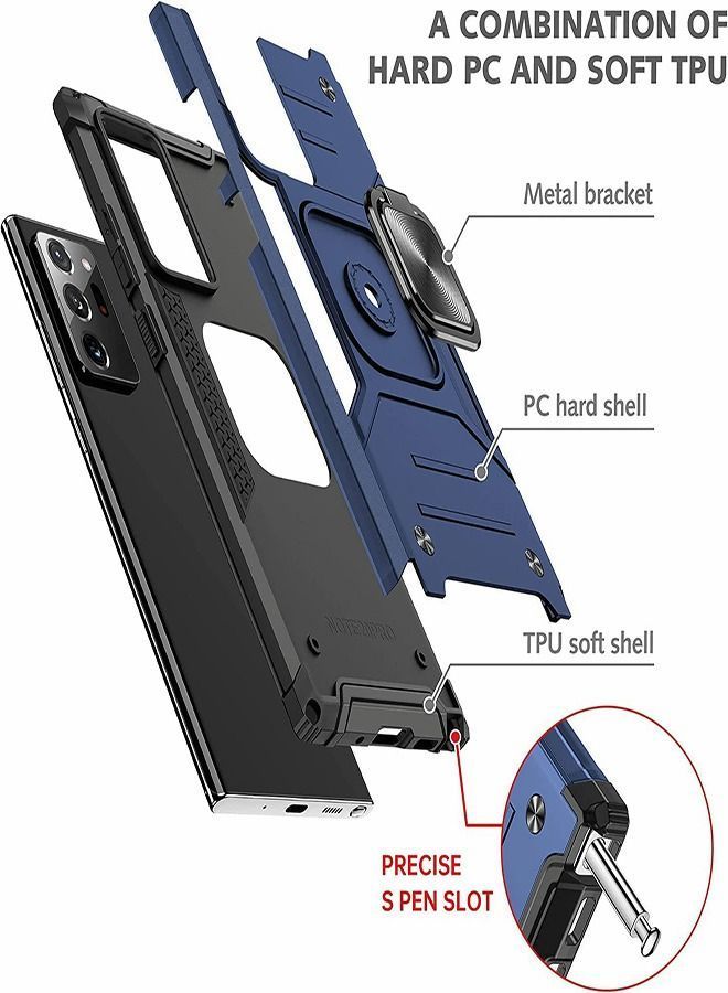Y&D Case for Galaxy Note 20 Ultra 5G, Military Grade Shockproof Protective Phone Cover with Enhanced Metal Ring Kickstand, Support Magnet Mount Samsung - Image 5