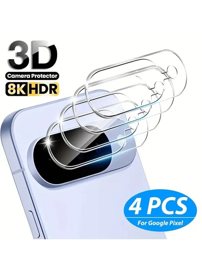 4 قطع واقي عدسة الكاميرا الزجاجي المقوى لجوجل بيكسل 10 برو إكس إل، صلابة 9H مقاوم للخدوش - Image 1