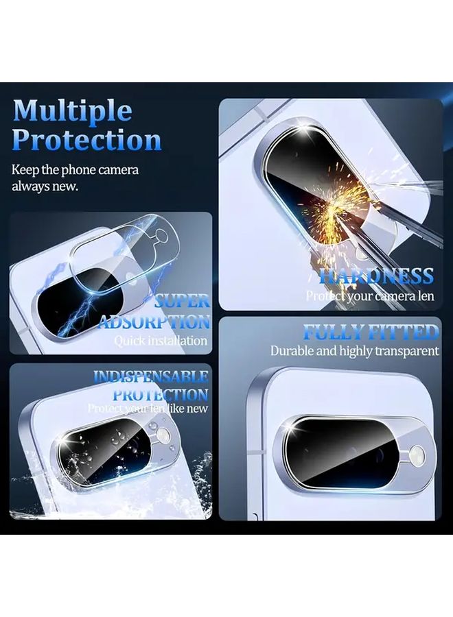 4 قطع واقي عدسة الكاميرا الزجاجي المقوى لجوجل بيكسل 10 برو إكس إل، صلابة 9H مقاوم للخدوش - Image 3