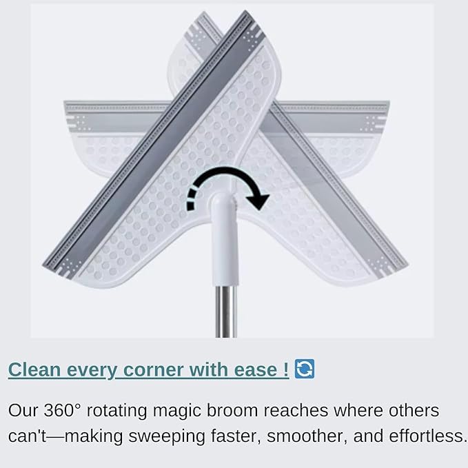 NOWFLY Bathroom Wiper Mop with Long Handle | Silicone Floor & Tile Cleaning Mop | Glass, Mirror & Wall Squeegee | Durable Lightweight Bathroom Cleaner - Image 4