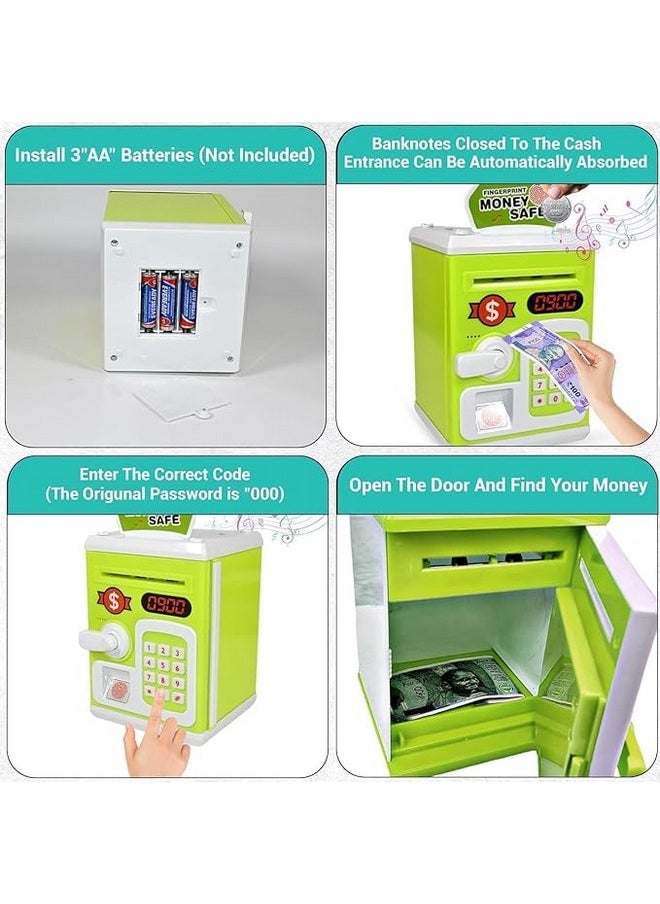 Smartcraft - Money Safe Atm Bank With Music Light | Safe Password Protection, Fingerprint Inouction Deposit Atm Toy, Saving Bank Toys For Kids - Image 1
