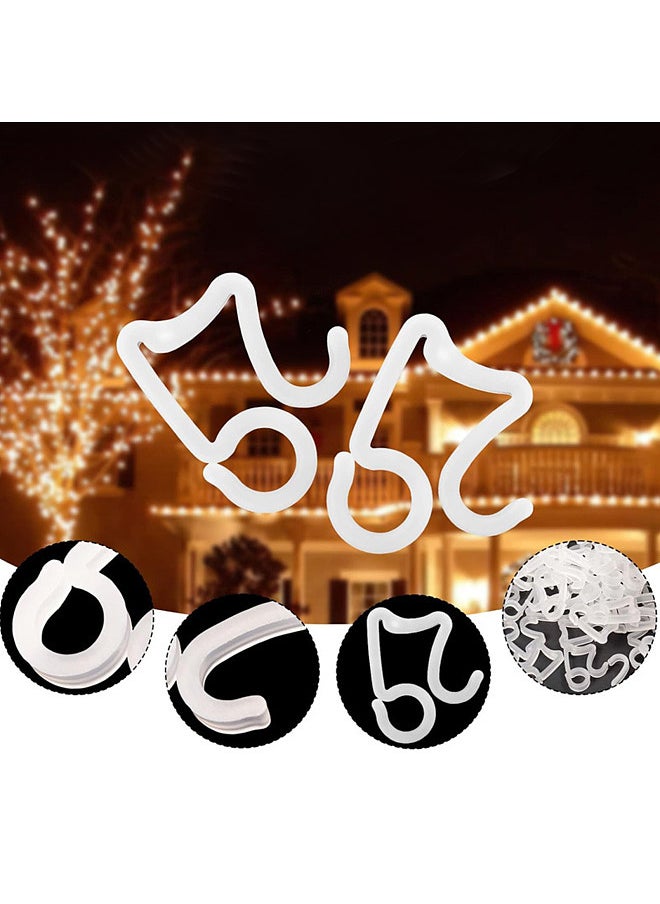 100PCS Light Clips Outdoor Hang Gutter Hooks for Decoration String Lights Lighting Hooks