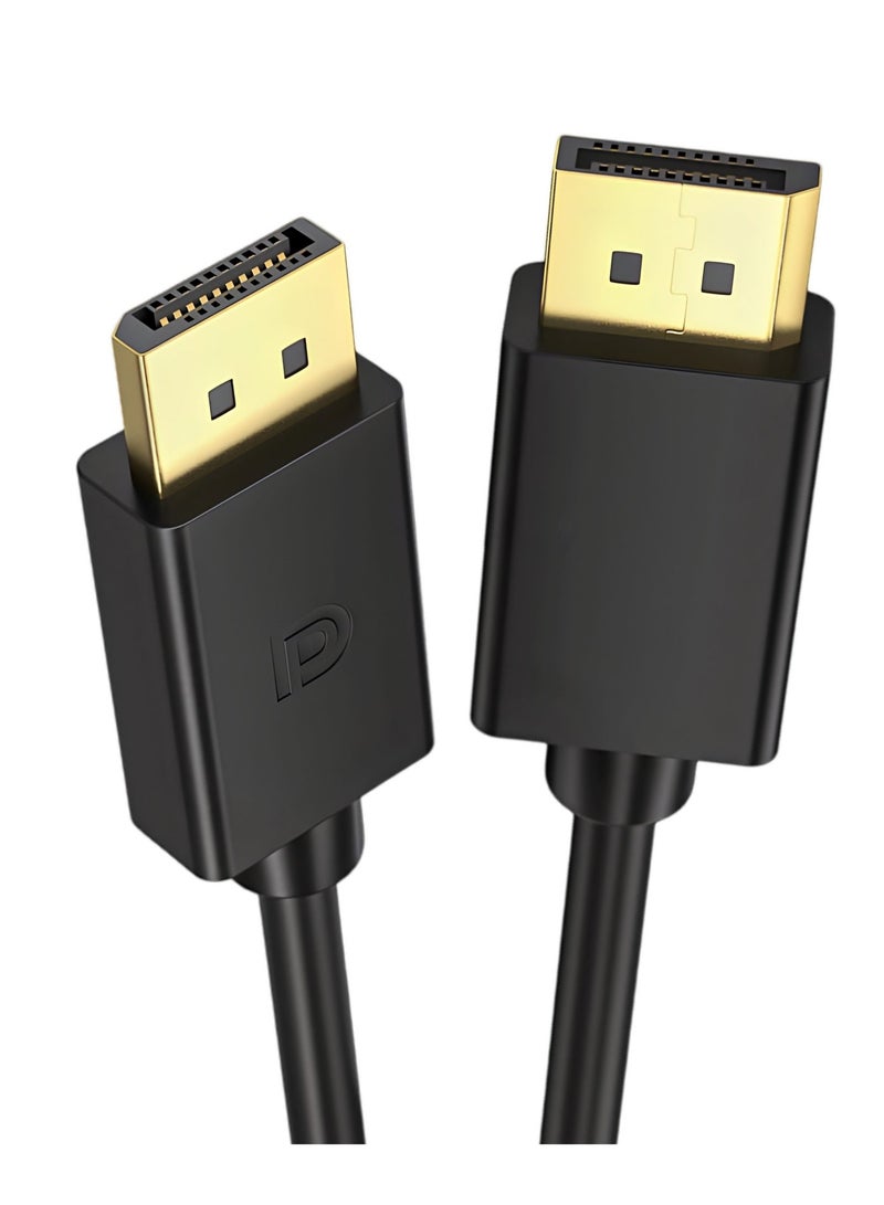 سيزمي ✦ كابل DisplayPort 1.4 بدقة 8K بطول 2 متر | يدعم 8K@60Hz و4K@240Hz بمعدلات تحديث عالية | HDR وG-Sync وHDCP | سرعة 32.4Gbps | موصلات DisplayPort مطلية بالذهب | DP إلى DP | متوافق مع شاشات الألعاب ASUS وDell وMSI وLG وSamsung، وبطاقات الرسوميات NVIDIA وAMD وأجهزة الكمبيوتر - Image 2