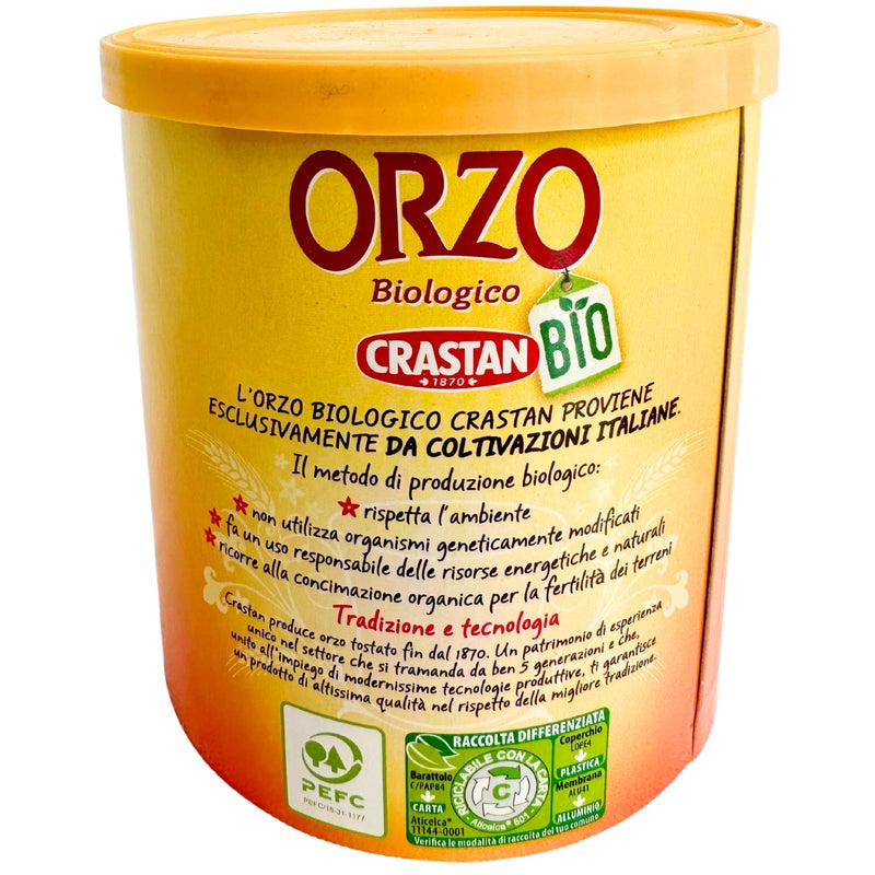 Crastan 1870 Instant Organic Barley Coffee Substitute 4.4 oz. (125g) Roasted Ground Barley - Orzo Biologico - Grain Coffee Substitute - Mugicha, Boricha, Damaicha, Cevada - Orzo Solubile Tea Beverage - Image 3