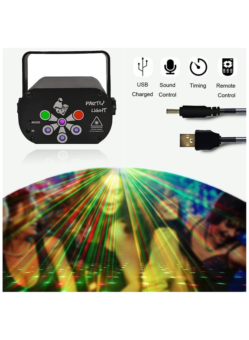 Upgraded Party Light Disco Laser Light Projector 6 Eyes Sound Activated Strobe Light with Remote Controller and UV for Indoor Parties Kids Gifts - Image 2