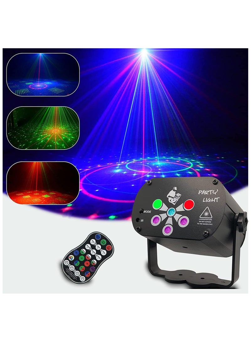 Upgraded Party Light Disco Laser Light Projector 6 Eyes Sound Activated Strobe Light with Remote Controller and UV for Indoor Parties Kids Gifts - Image 1