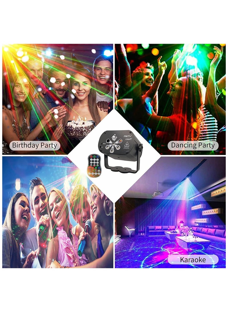 Upgraded Party Light Disco Laser Light Projector 6 Eyes Sound Activated Strobe Light with Remote Controller and UV for Indoor Parties Kids Gifts - Image 4