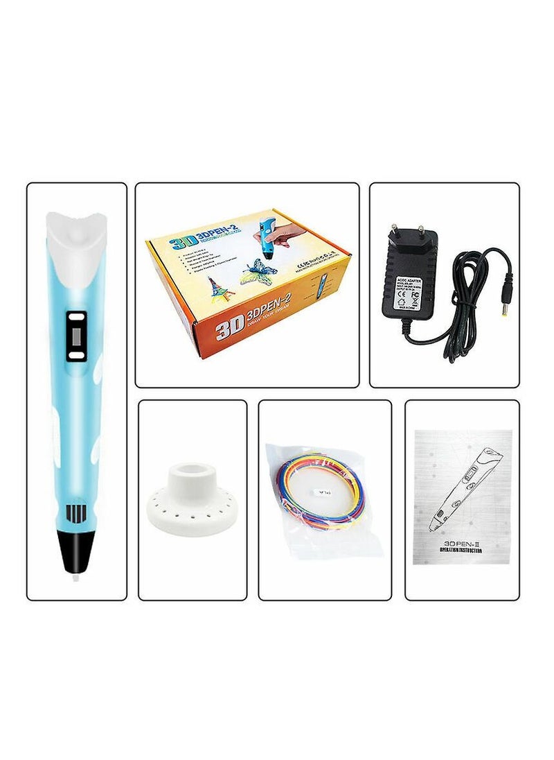 ELTRAZONE Intelligent 3d Pen With Led Display, 3d Printing Pen With Usb Charging,10 Colors Pla Filament Refills, Compatible Pla Abs,Perfect Arts Crafts Gift  - Image 5