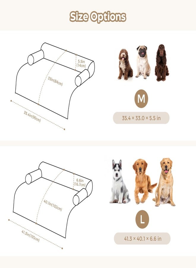 Avont Dog Bed Mat for Couch, Warm Fluffy Calming Sofa Topper Furniture Protector for Small Medium Large Dogs Cats with Removable Washable Cover -Brown(M) - Image 5