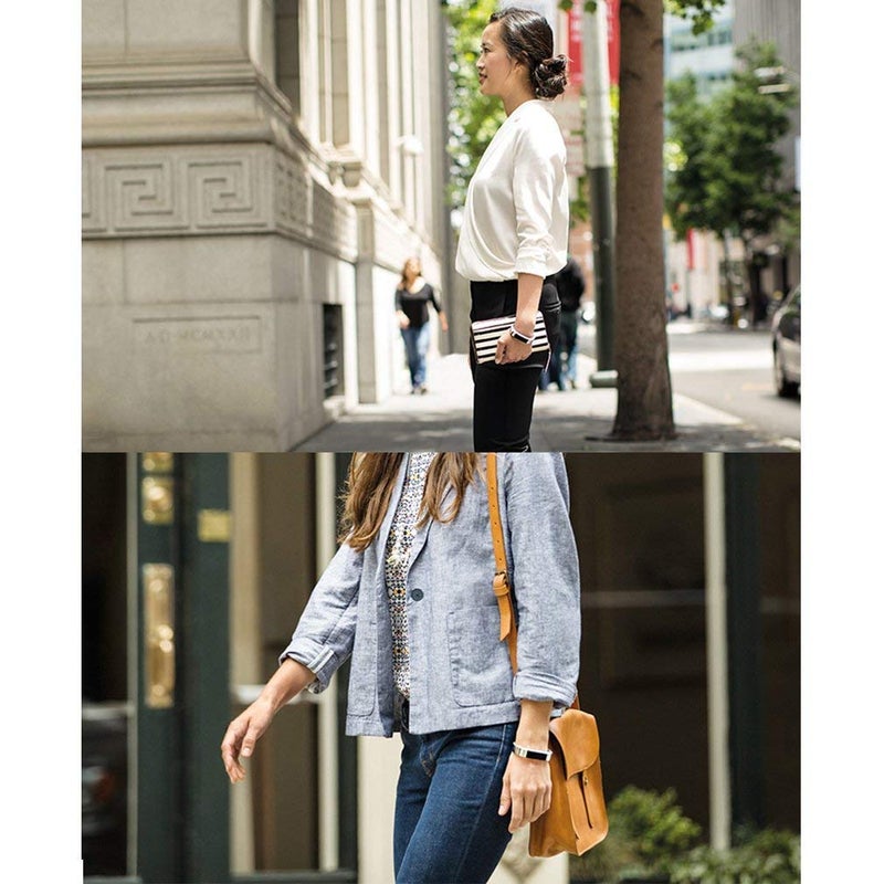 Tobfit Waterproof Sport Bands Compatible with Fit bit Alta/Alta HR/Ace, Soft TPU Replacement WristBands, Large, Champagne Gold/Rose Gold - Image 2