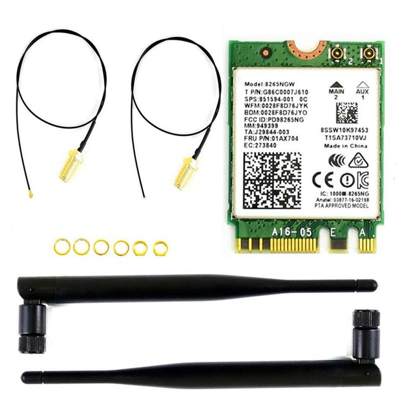 Waveshare AC8265 Wireless NIC Module for Jetson Orin Nano/NX Supports 2.4GHz / 5GHz Dual Band WiFi and Bluetoth 4.2