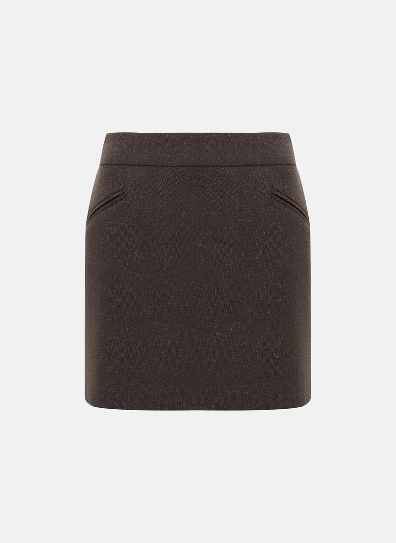 Lichi  Straight-cut mini skirt with side pockets for Women | Best Price UAE