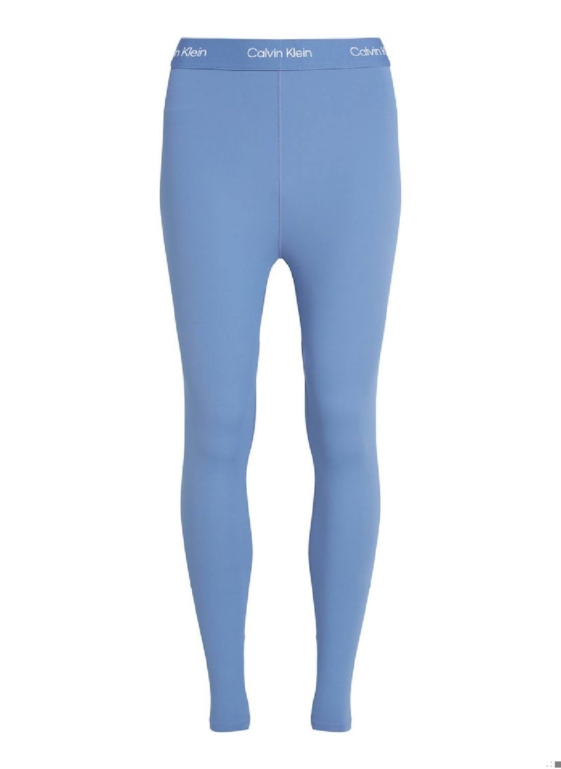 CALVIN KLEIN Women's 7/8 Gym Leggings - Polyester, Blue  - Image 1