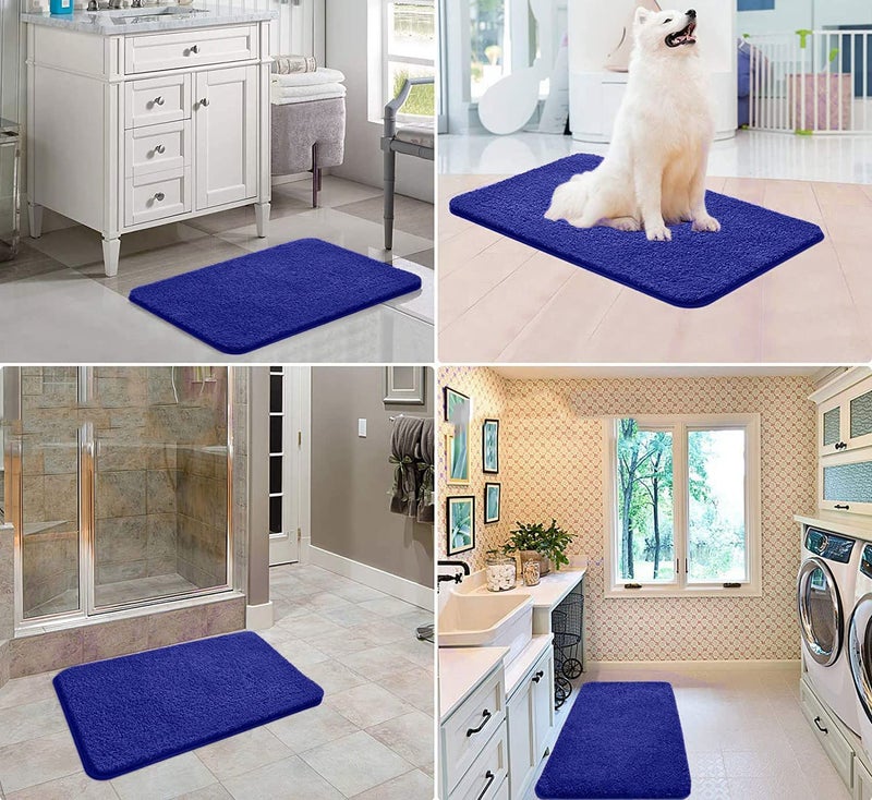 A CUBE LUXURY SOLUTIONS A Cube Luxury Solutions Soft Microfiber AntiSkid Bath Mat Rug 40x60 cm Solid 1800 GSM Microfiber Bathmat Super AbsorbentAntiSkid Mats for BathroomDoor MatKitchenFloor  - Image 4