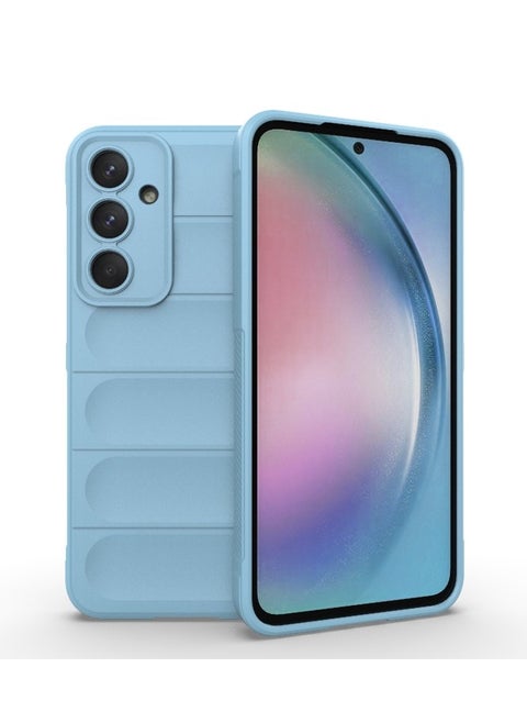 Magic Shield Tpu Silicone Shockproof Phone Case For Samsung Galaxy A55 Light Blue