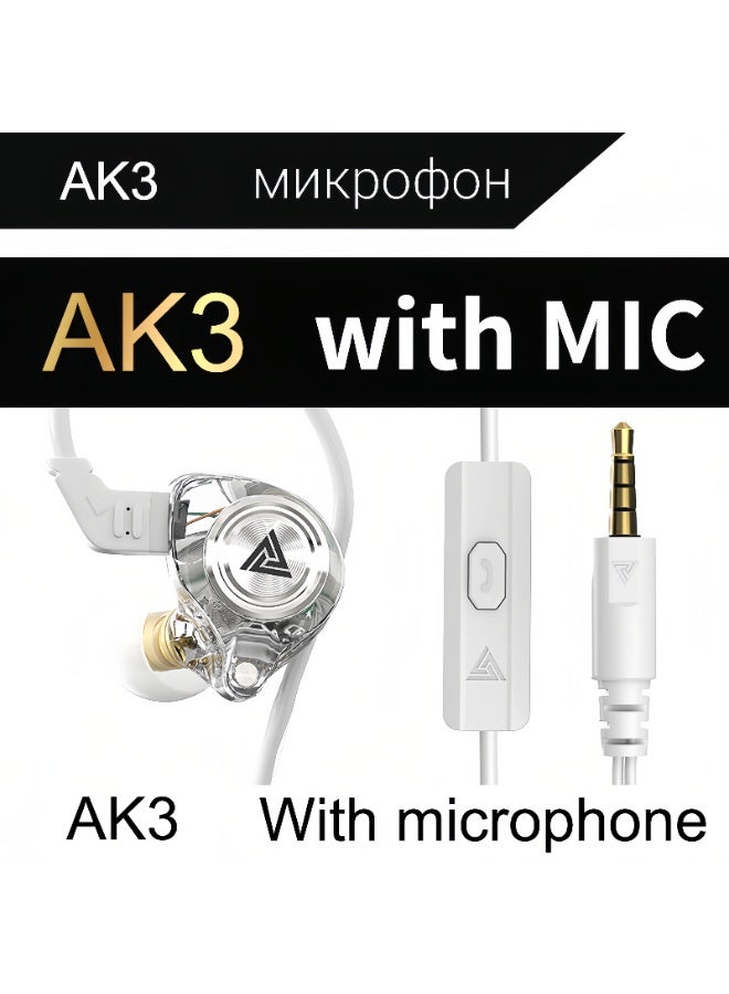 QKZ AK3 Professional In-Ear Wired Earphones Hi-Res Audio Gaming Headset with Mic 3.5mm Jack Deep Bass Stereo Sound Earbuds for Mobile Phone Laptop PS4 PS5 Xbox - Image 2
