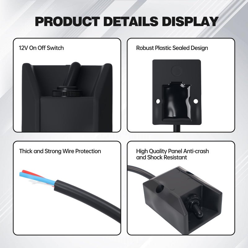 Aezyth Toggle Switch 12V 30A Rocker Panel Waterproof Sealed on Off Switch for Boat, Truck, Marine, Rv - Image 5