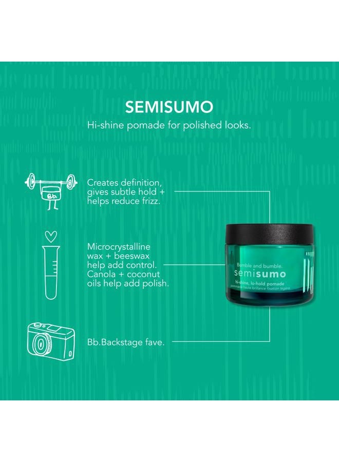 Bumble and Bumble . Semisumo Hi-Shine Pomade | Anti Frizz | Subtle Hold, Hi-shine Finish | Curly, Wavy, Straight, 1.5 Ounce - Image 4