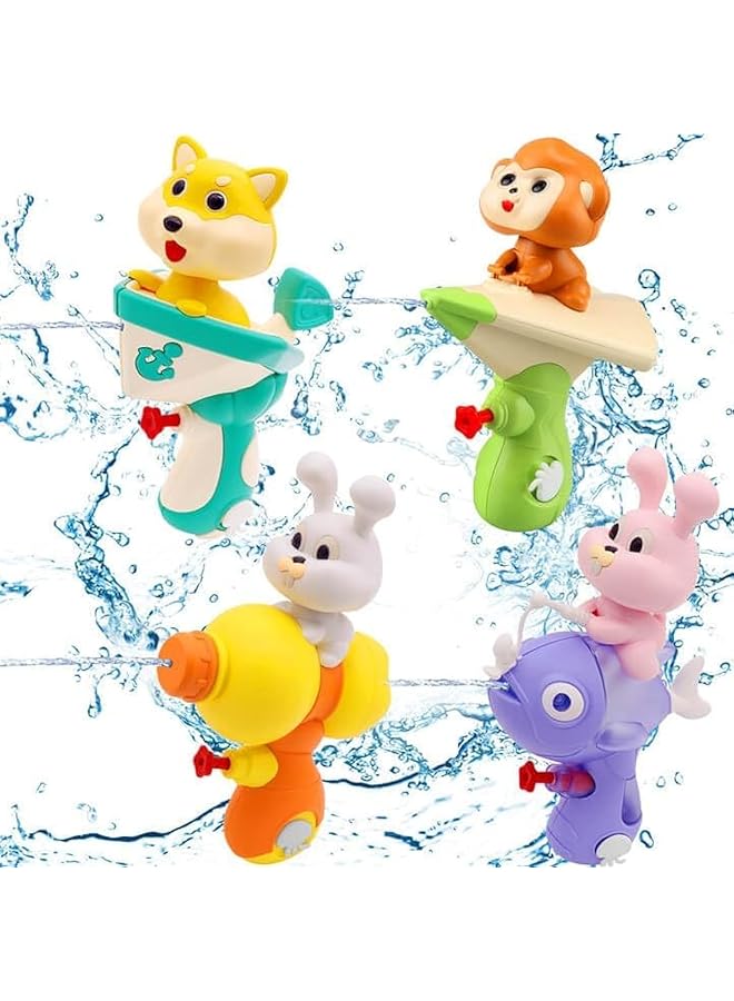 KASTWAVE Water Pistol Toys For 3 8 Year Old Boys Girls 4 Pack Animal Mini Water Pistol For Kids Gifts Squirt Toy Water Pistols Blaster Party Pool Outdoor Beach - Image 1